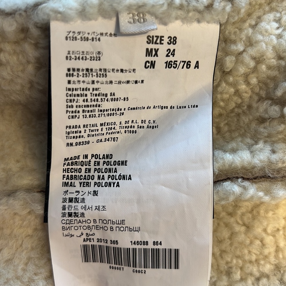 Prada Single Breasted Sheepskin Coat - Picture 7 of 14